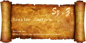 Szeiler Zamfira névjegykártya